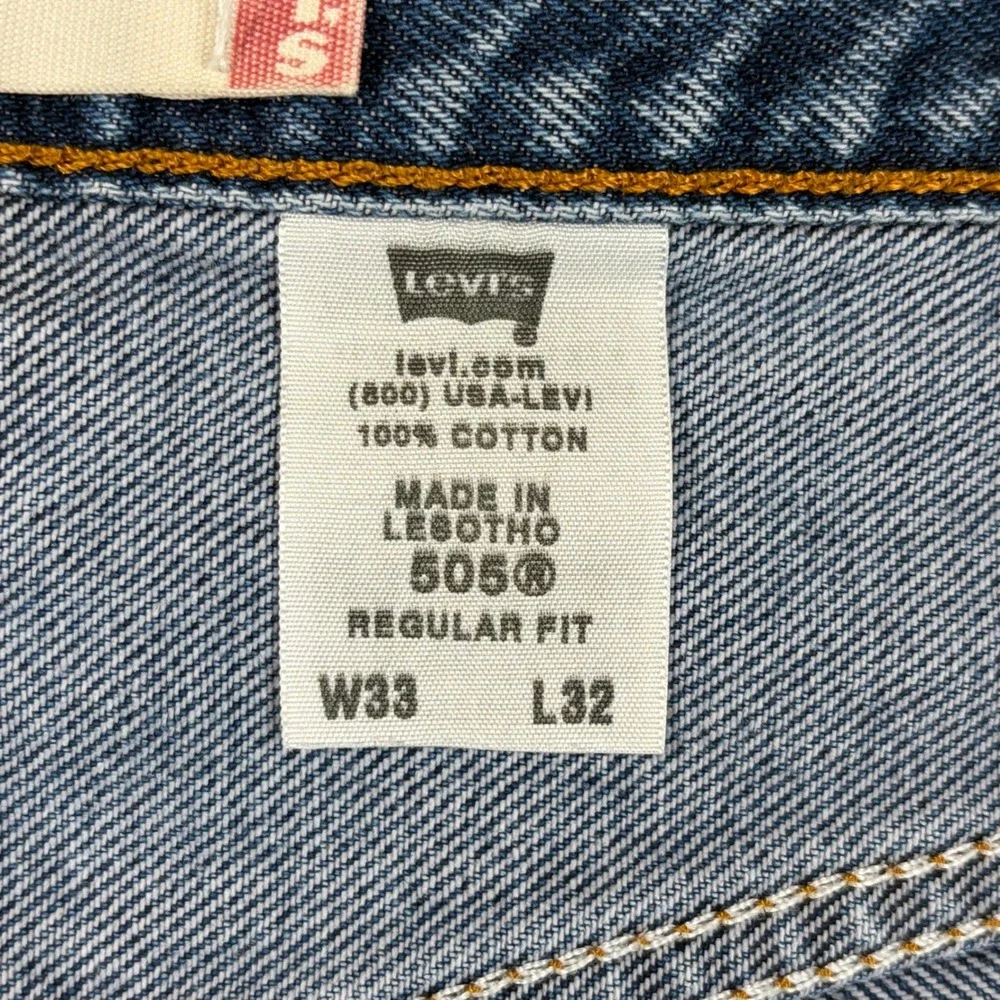 Vintage Levi's 505 Regular‎ Fit Jeans Men's Blue Denim W33 L32